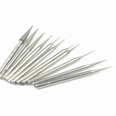 Image of MoMark 2.35mm Shank Tapered Head Diamond Grinding Burr Drill Bits Sets for Dremel Rotary Tools