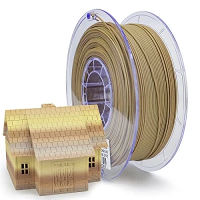 Image of ZIRO 3D Printer Filament, Matte PLA Filament 1.75mm, Multicolor Rainbow 1kg / 2.2lbs Wood Grain