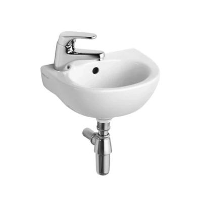 Image of Armitage Shanks Sandringham 21 35cm handrinse washbasin with left hand taphole, and overflow, no chainstay hole E892901