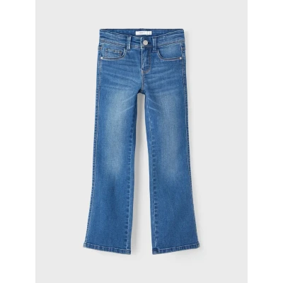 Image of Name it Nkfpolly Flared Jeans for kids, Size: 4y, Blue denim