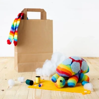 Image of Sock Turtle Craft kit Sewing for kids kits adults Gifts