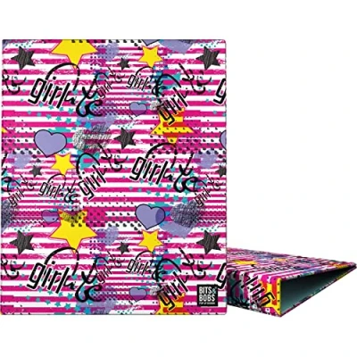 Image of Grafoplás A4 Ring Binder 4 Mixed Rings 25mm Bits &amp; Bobs Pop Up Design Collection Girl FSC Certified