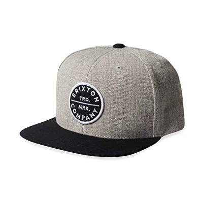 Image of BRIXTON Men&#039;s Pledge Mp Mesh Cap, Light Heather Grey/Black, One Size