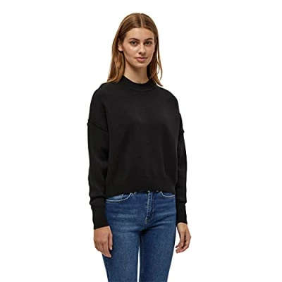 Image of Desires Gabi Round Neck Pullover, Black Jumpers For Women Uk, Spring Ladies Jumpers, Size S