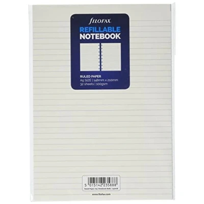 Image of Filofax A5 Ruled Notes for Refillable Notebook White, 152008