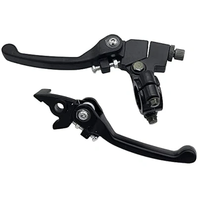 Image of ANCLLO Black Folding Aluminum Clutch Brake Lever for 22mm Handlebar 110cc 125cc 140cc TTR SSR Xmotos Apollo 125 Pit Dirt Bike Motorcycle