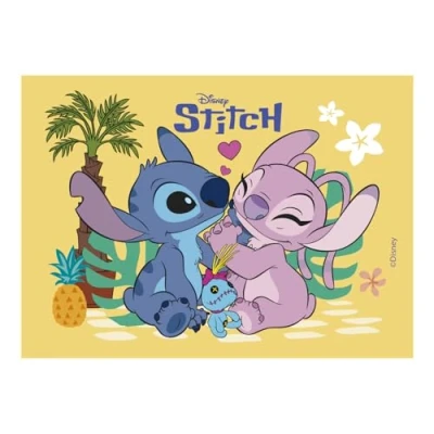 Image of dekora Children&#039;s Birthday Cake Decoration Stitch Topper 21 x 8 cm Rectangular Edible Paper Gluten Free, Lactose Free Suitable for Vegetarians