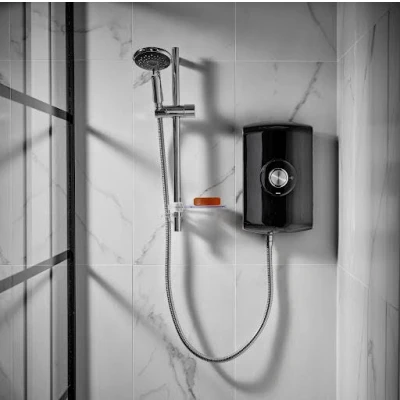 Image of Triton Amore 8.5kW Electric Shower Gloss Black 5 Spray Mode Handset 1.5m Hose