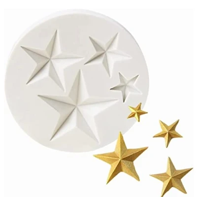 Image of TTOA Star Silicone Fondant Icing Mould Chocolate Mold Party Cake Decoration