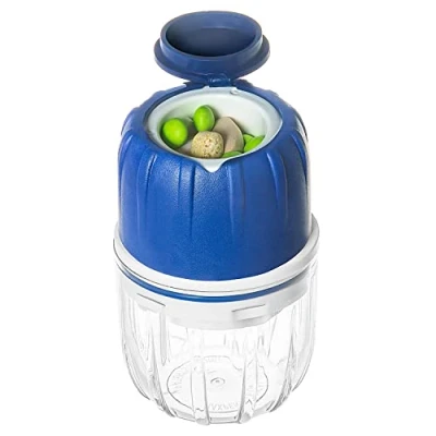 Image of MAXGRINDTM Pill Crusher and Grinder (Blue) Cutter Splitter Powder Medicine Pulverizer