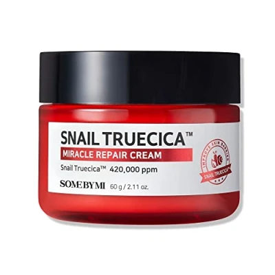 Image of SOME BY MI Snail Truecica Miracle Repair Cream 2.02Oz, 60ml Made from Mucin for Sensitive Skin Daily Face Moisturizer Acne Marks and Strengthen Barrier Korean Care
