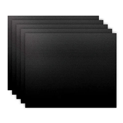 Image of SPARES2GO Universal Teflon Oven Liner Non Stick Heavy Duty Fan Assisted Cooker Lining BBQ Protector (Pack of 4)