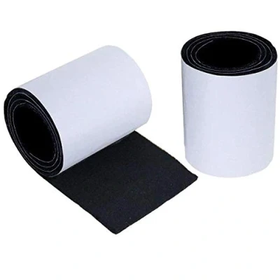 Image of NACTECH Felt Pads 2 Rolls Furniture Pad Strip Roll Self Adhesive Heavy Duty Floor Protector Chair Leg Table Sofa 100 x 10cm x4mm Black