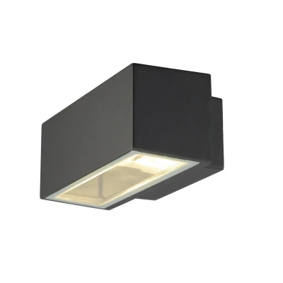 Image of SLV Box wall lamp, anthracite, aluminium, width 22 cm, up/down