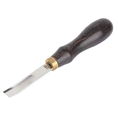 Image of Leather Edge Creaser Craft Tools Wide Shovel Thin Knife Black Handle Tool (10MM) for DIY Working