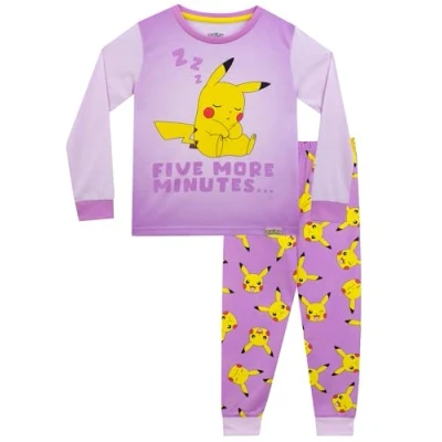Image of Pokémon Girls Pyjamas Pikachu PJs For Pink 10 11 Years