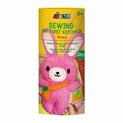 Image of Avenir DIY Sewing Kit, Keyring, Rabbit, Craft Kit for Children, Creative Set, from 6 Years