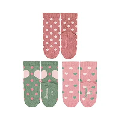 Image of Sterntaler Baby_Girl&#039;s Söckchen 3er Pack Punkte Hosiery, Pink, 2