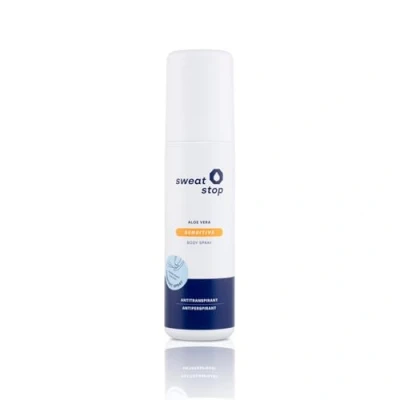 Image of SweatStop Aloe Vera sensitive Antiperspirant Back &amp; Body Comfort Spray 100ml against sweating for skin Anti Sweat Deodorant Him Her 24 48h Protection