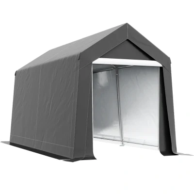Image of Outsunny 2.1 x 3.6 (m) Portable Shed, Waterproof and Heavy Duty Dark Grey