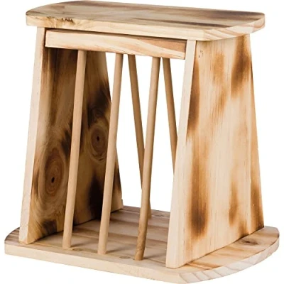 Image of TRIXIE Hay Rack with Lid, Wood/Flamed, 61193