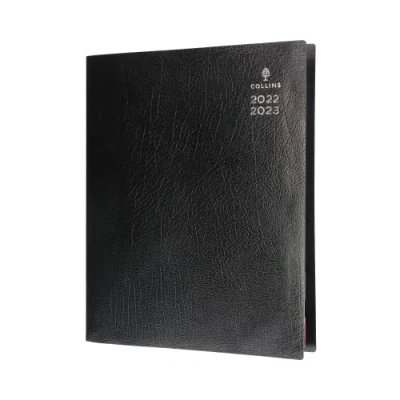 Image of Collins Leadership A4 Day to A Page Mid Year (Appts) Academic 2022 23 Diary Graphite (CP6745 2223) Student Journal Planner with diary, notes and timetables