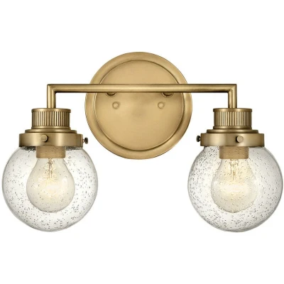 Image of Hinkley Poppy Bathroom Wall Lamp Heritage Brass, IP44