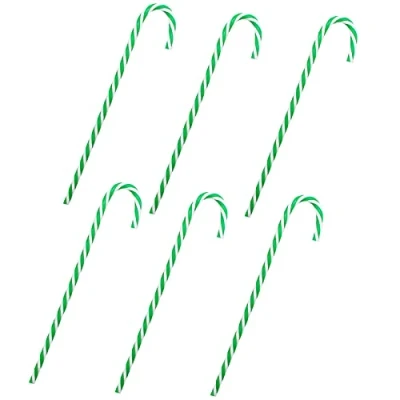 Image of TRIXES Green and White Candy Cane Ornaments 6 PCS Christmas Tree Hanging Decorations Home Garden Xmas Decor 20 cm