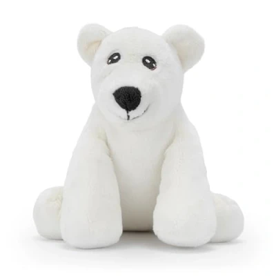Image of Zappi Co Polar Bear Plush Toy (15cm) 100% Recycled Eco Friendly Soft Cuddly Stuffed Animal for Newborn, Baby, Infant