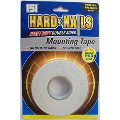 Image of 3 x Hard As Nails Heavy Duty Double Sided Mounting Tape 24mm 5M