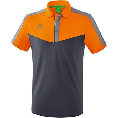 Image of Erima Squad Polo Shirt New Orange/Slate Grey/Monument Grey, Small