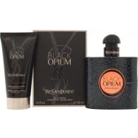 Image of Black Opium by Yves Saint Laurent Eau de Parfum Spray 50ml &amp; Shimmering Moisturising Fluid 50ml, (Pack of 1)