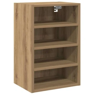 Image of vidaXL Hanging Cabinet/Modern Wall Storage Unit Kitchen Organizer/Artisan Oak/Engineered Wood/Brown / 40x29.5x60 cm