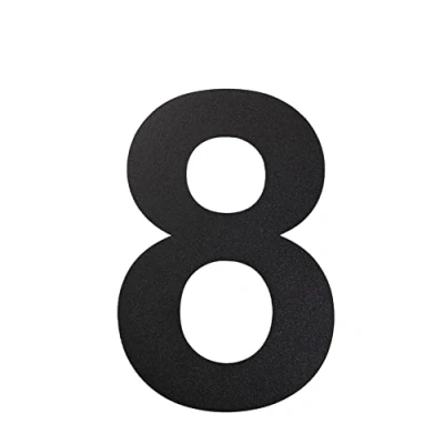 Image of nanlyiau House Number 12in/30.5cm Black Door Stainless Steel Numbers Made of solid 304 Floating Appearance(black 12in8)
