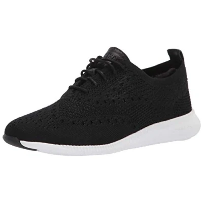 Image of Cole Haan Women&#039;s 2.zerogrand Stitchlite Oxfords, Black Knit Optic White Opt Wht, 6 UK