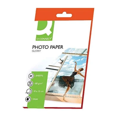 Image of Q Connect 10x15cm Gloss Photo Paper 180gsm (Pack of 25)