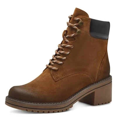 Image of MARCO TOZZI Women&#039;s Laced Bootie 2 25225 43 Fashion Boot, Nut Comb, 6 UK