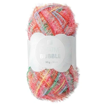 Image of Frida&#039;s Wollhaus Rico Design 50 g Creative Bubble Sponge Yarn Wool Knitting Crochet 57 Colours (003 Print Multicolour)