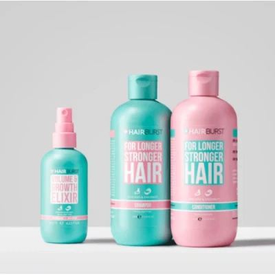 Image of Hair BURST Volume &amp; Growth Elixir + Shampoo Conditioner Set for Thicker, Stronger, Longer Boost Volume, Promote Growth, Protect from Heat Damage Thickening Treatment All Types