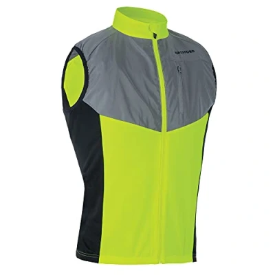 Image of Oxford Endeavour Cycle Gilet, Fluorescent Breathable Gilet With Fleece Lined Collar &amp; Reflective Panel For High Visibility (2XL)