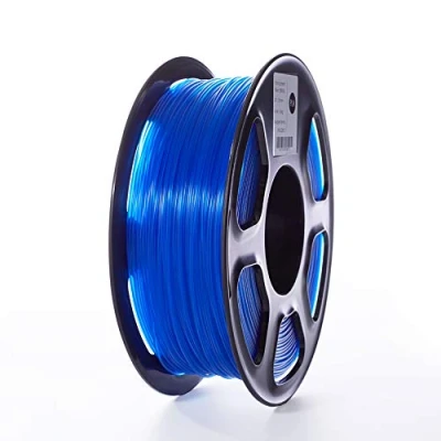 Image of TOPZEAL 3D Printer Filament, Transparent Series Color PLA Filament 1.75mm, Dimensional Accuracy +/ 0.05mm, 2.2LBS(1KG) Spool for and Pen (Transparent Blue)
