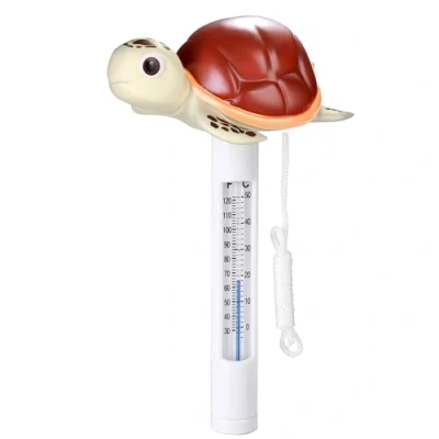 Image of INCETUE Floating Pool Thermometer, Easy Read Water Temperature Gauge with String for Swimming Pools, Ice Baths, Hot Tubs, Cold Ponds, and Spas (Sea Turtle)
