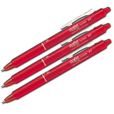 Image of Pilot Frixion Erasable Rollerball Pen Black, Red, 3 Stifte