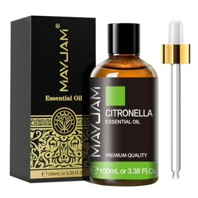 Image of MAYJAM Citronella Essential Oils 100ML, Oil for Diffuser, Humidifier, DIY, Home, Office