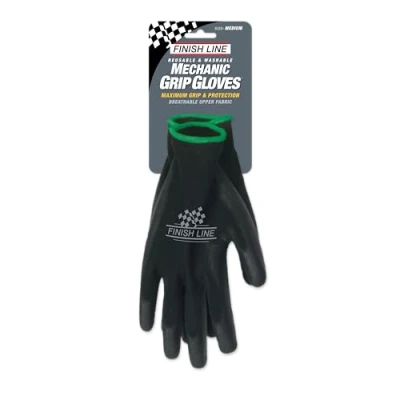 Image of Finish Line Mechanic Grip Gloves Small/Medium, Black