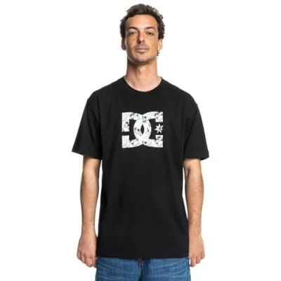 Image of DC Sport Short Sleeved T Shirt Star Skully LHSS Young Mens Black M
