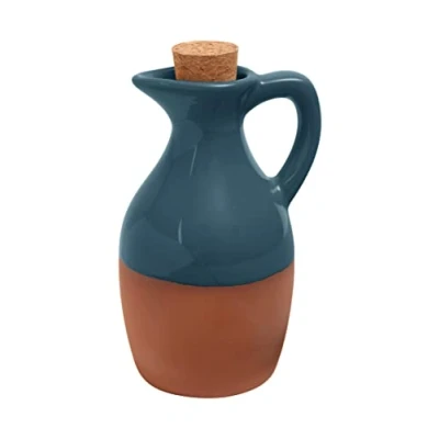 Image of Dexam Sintra Glazed Terracotta Oil Drizzler Ink Blue