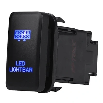 Image of Keenso LED LIGHT Bar Rocker Switch On Off Light, 12V Blue Car Auto Toggle for Toyota Hilux Landcruiser VIGO(LED BAR) Automotive Interior and Exterior