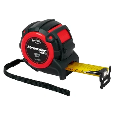 Image of Premier Metric/Imperial Tape Measure Extra Wide Blade 5mx16 Feet x 32mm