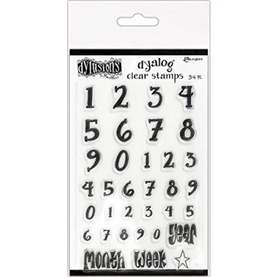 Image of Dyan Reaveley&#039;s Dylusions Clear Stamps 4&quot;X8&quot; Numerology